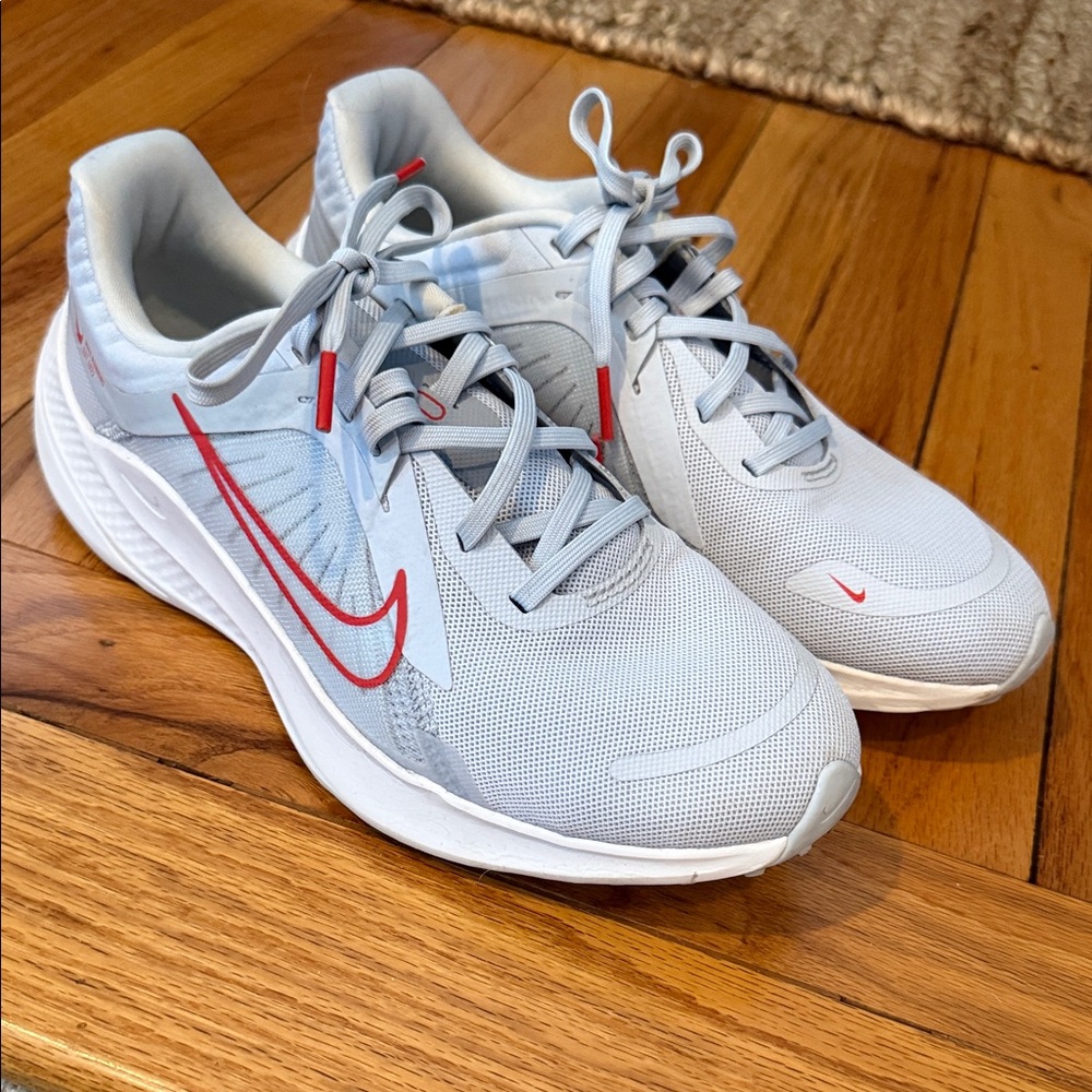Nike Gray and Red Running Shoes